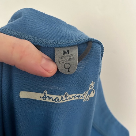 Smartwool merino wool Cycling Jersey women’s size medium‎ blue - Picture 4 of 5